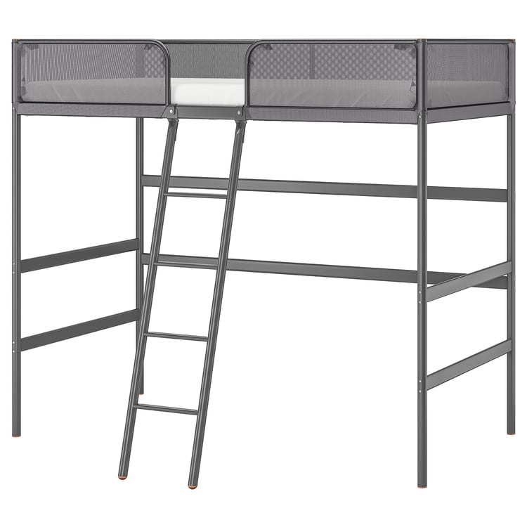 Tuffing Loft Bed Frame Dark Gray Twin Ikea