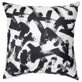 TURILL Cushion, white/black, 16x16 "
