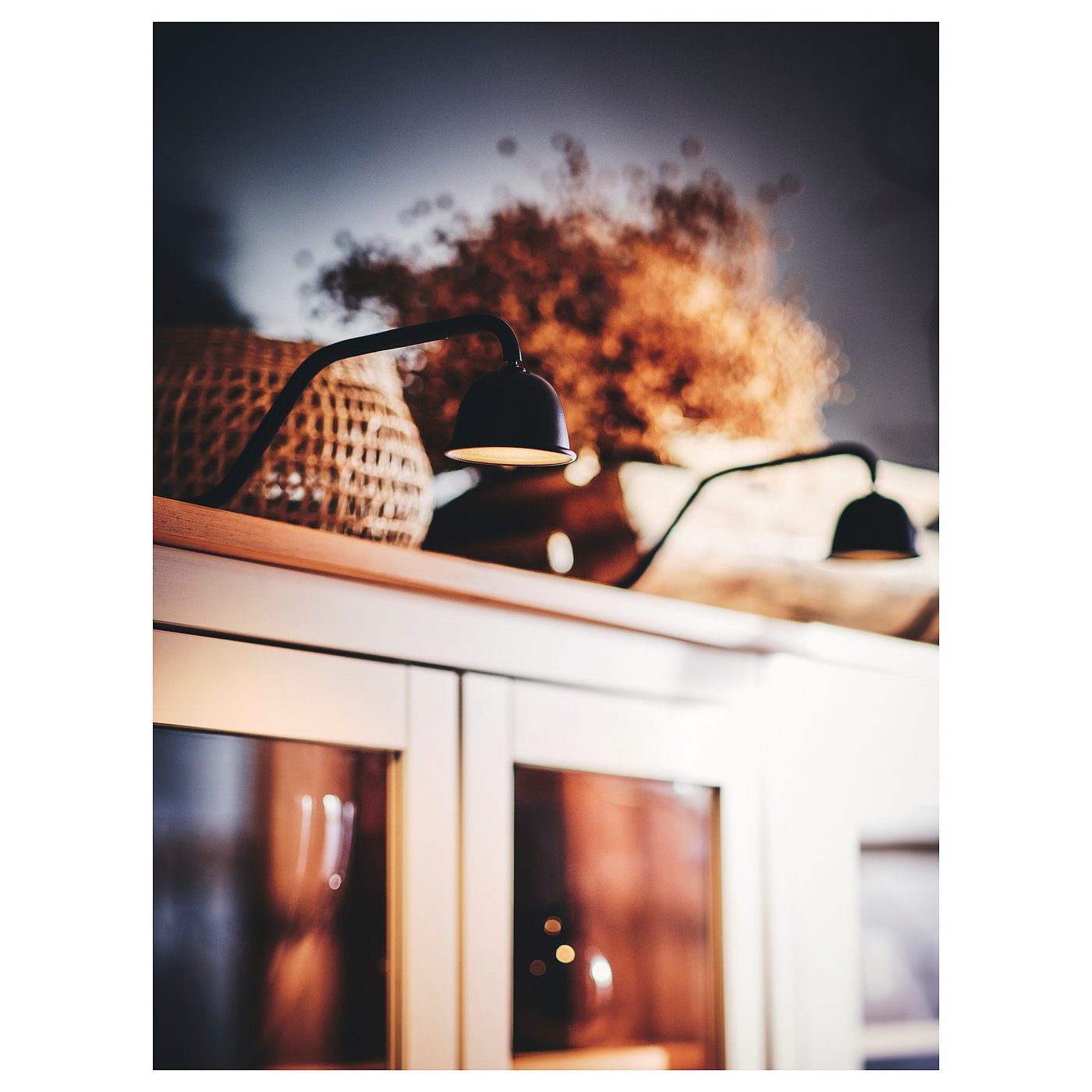 TVÄRDRAG cabinet lighting, black/dimmable - IKEA