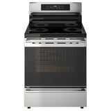 TVÄRSÄKER Range with induction cooktop, Stainless steel