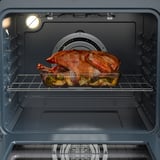 TVÄRSÄKER Range with induction cooktop, Stainless steel
