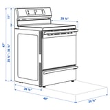 TVÄRSÄKER Range with induction cooktop, Stainless steel