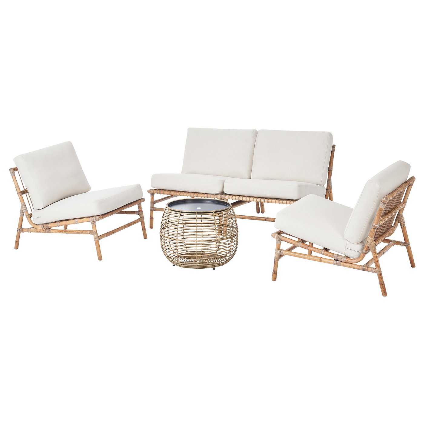 4-Seat Conversation Set, Outdoor, Brown/FröSöN/Duvholmen Beige