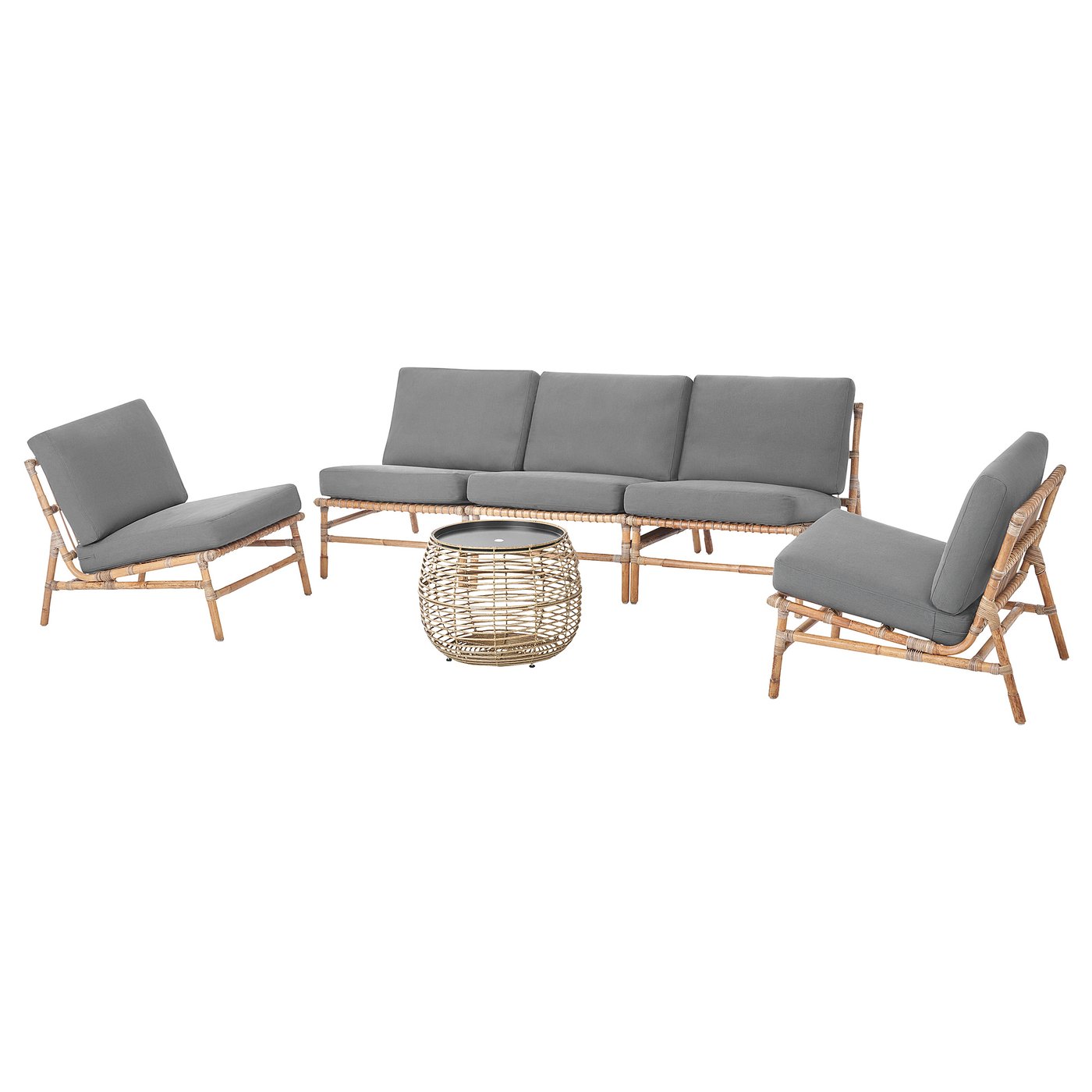 5-Seat Furniture Set, Outdoor, Brown/FröSöN/Duvholmen Dark Gray
