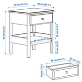 TYSSEDAL Nightstand, white, 20 1/8x15 3/4 "