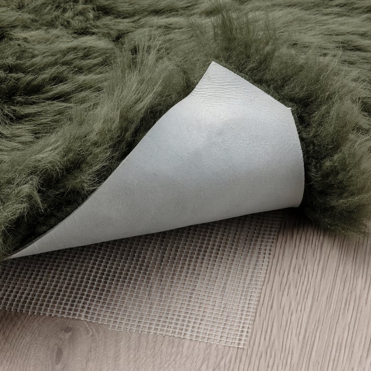 ULLERSLEV Sheepskin, dark green, 2'4" IKEA