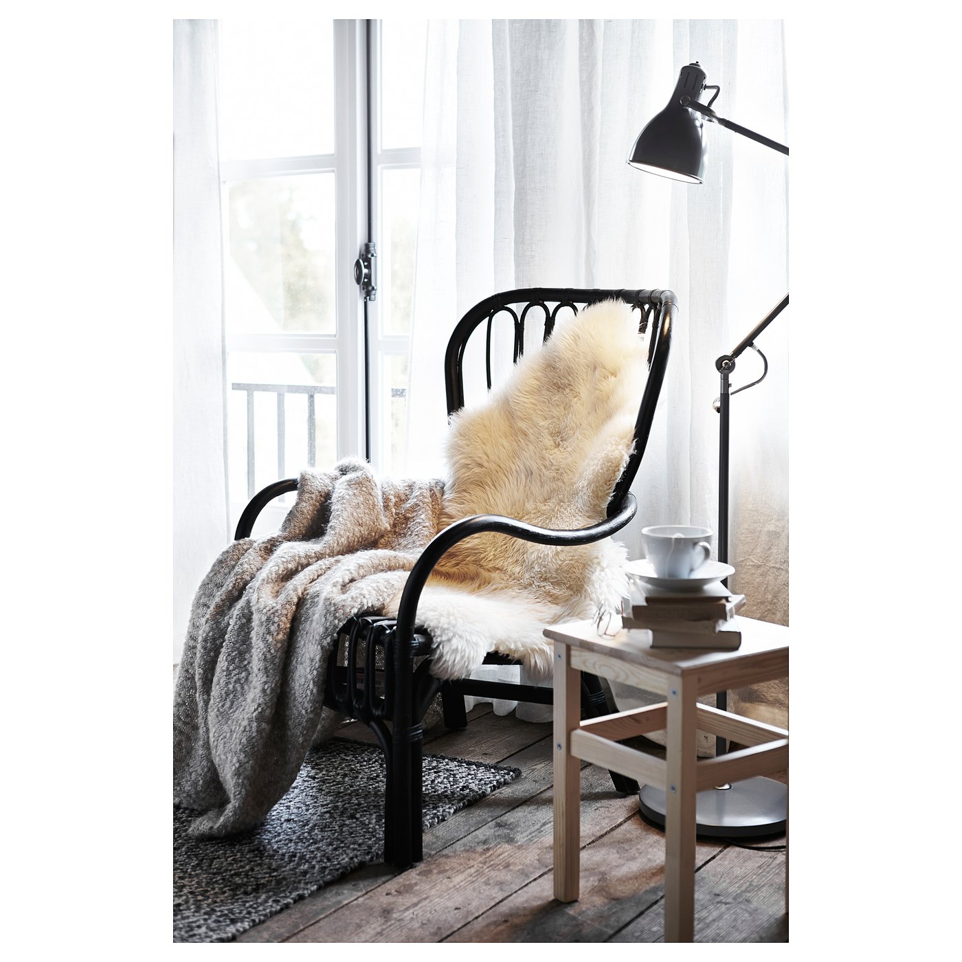 ULLERSLEV ウッレルスレヴ2個セット IKEA ムートンラグ ULLERSLEV sheepskin, off-white, 2'4