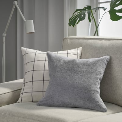 ULLGRIMMIA Cushion cover, gray, 19x19 "