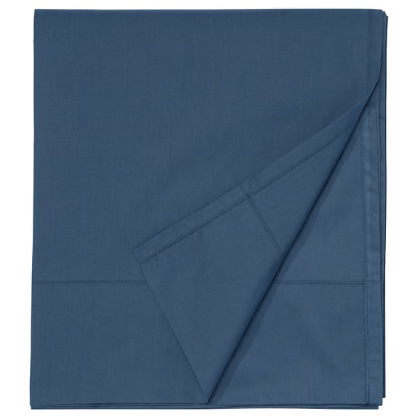 ULLVIDE Flat sheet, dark blue, Full/Double