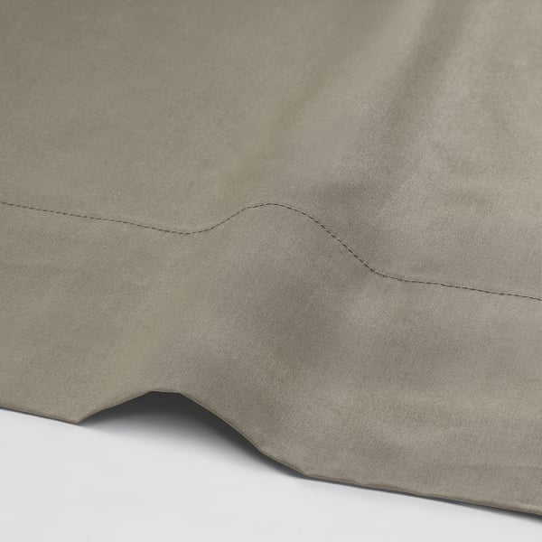 ULLVIDE Flat sheet, gray-beige, Queen