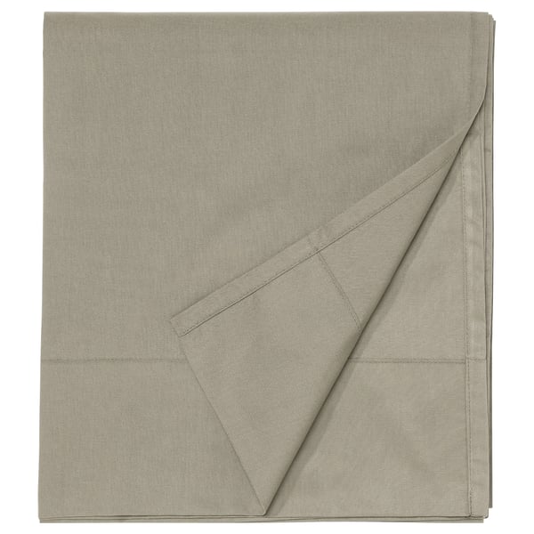 ULLVIDE Flat sheet, gray-beige, Queen