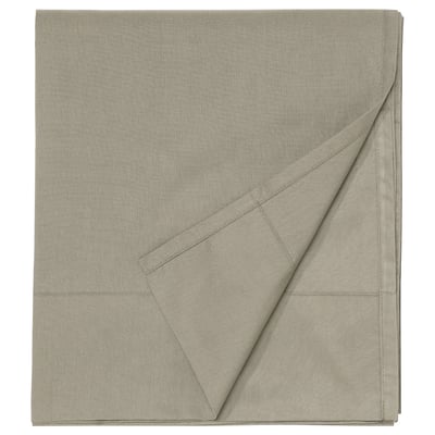 ULLVIDE Flat sheet, gray-beige, Queen