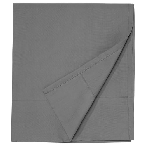Grey ULLVIDE bed sheet, rectangular, folded, smooth texture, crisp design, cotton-lyocell blend.