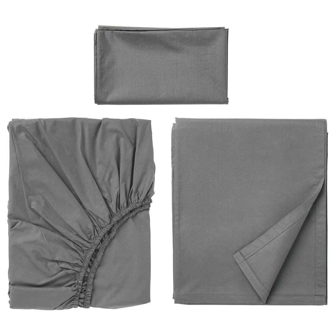 ULLVIDE Sheet set, gray, Twin IKEA