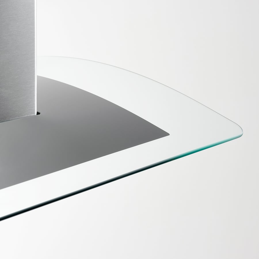 UNDANTAG ceilingmounted range hood, Stainless steel/glass IKEA