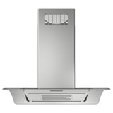 UNDANTAG Ceiling-mounted range hood, Stainless steel/glass