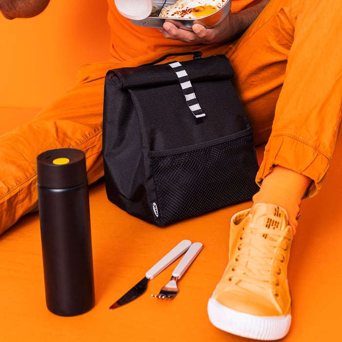 UNDERSÖKA Insulated steel flask, black, 14 oz IKEA