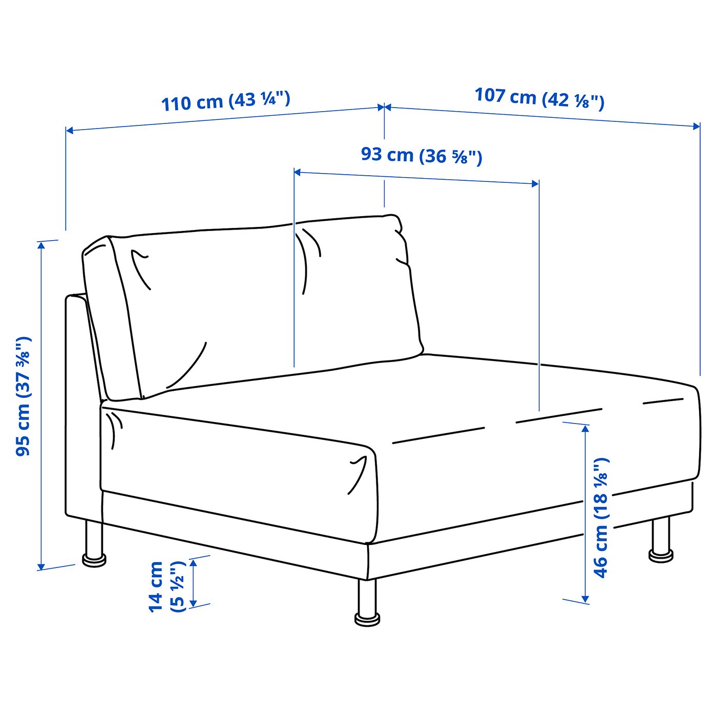 UPPÅKRA 1.5-seat module, Samsala yellow-brown - IKEA