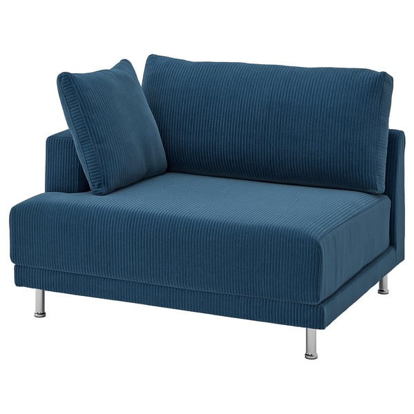 UPPÅKRA 1.5-seat module, with armrest left/Samsala dark blue