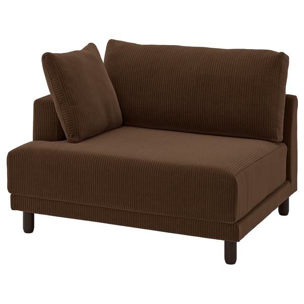 UPPÅKRA 1.5-seat module, with armrest left/Samsala dark brown