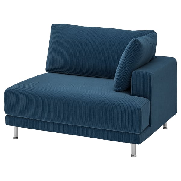 UPPÅKRA 1.5-seat module, with armrest right/Samsala dark blue