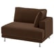 UPPÅKRA 1.5-seat module, with armrest right/Samsala dark brown