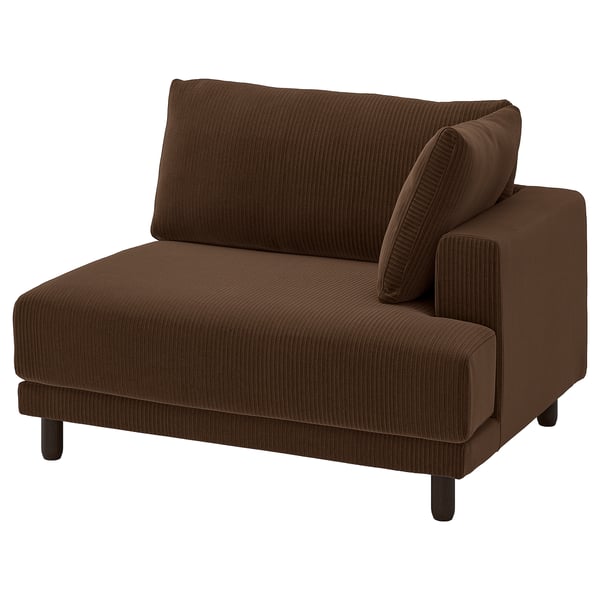 UPPÅKRA 1.5-seat module, with armrest right/Samsala dark brown