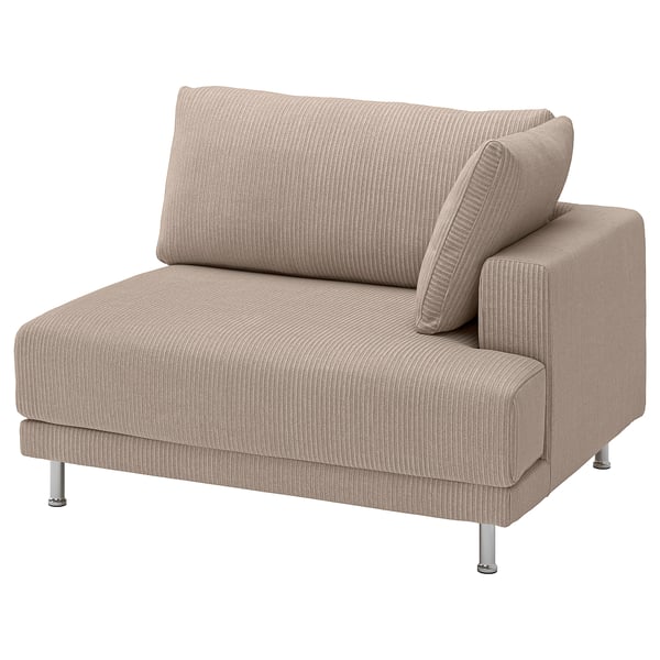 UPPÅKRA 1.5-seat module, with armrest right/Samsala gray-beige
