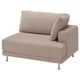 UPPÅKRA 1.5-seat module, with armrest right/Samsala gray-beige