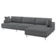 UPPÅKRA 4.5-seat mod sofa, with chaise, right/Johanneshov dark gray