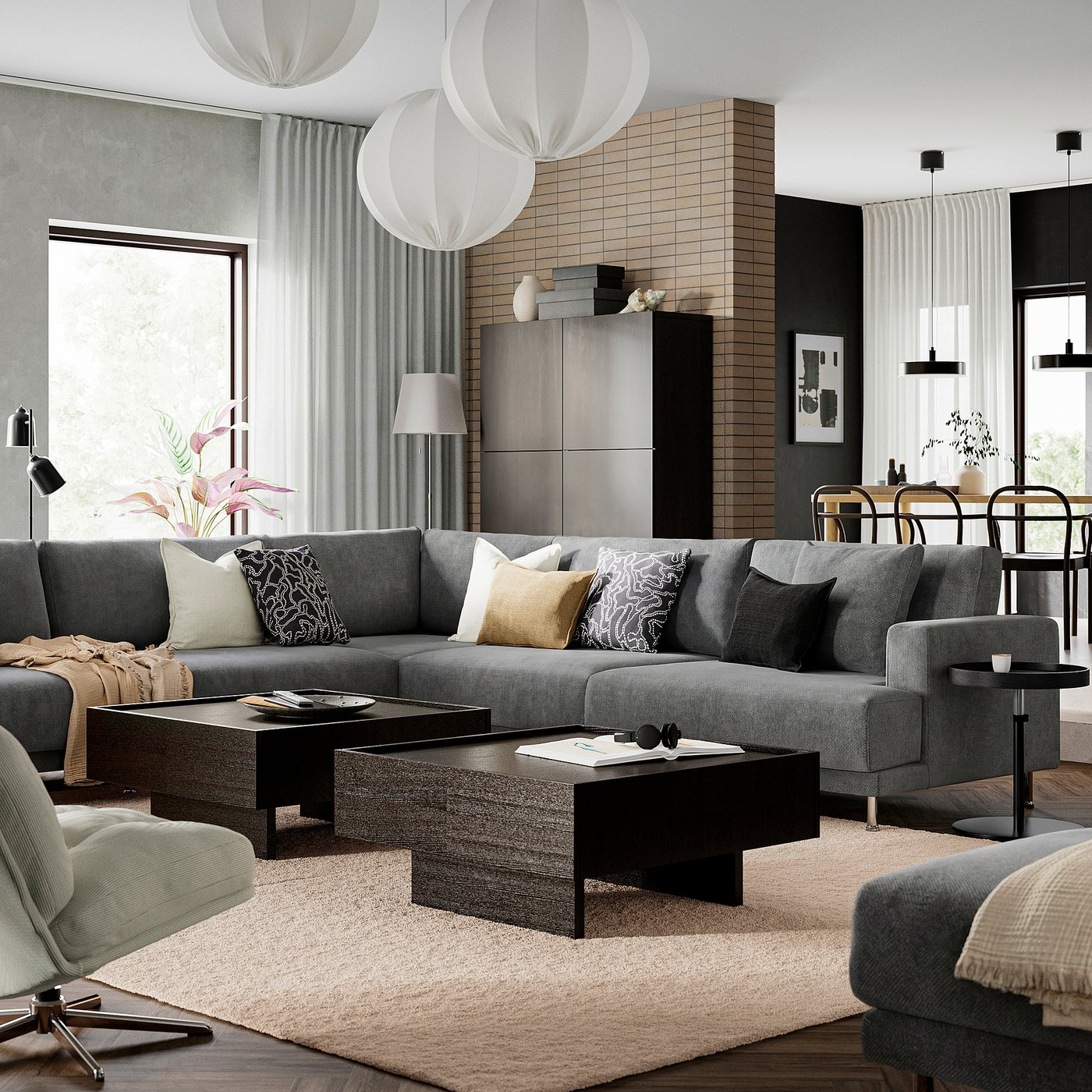 UPPÅKRA corner module, Axvall off-white - IKEA