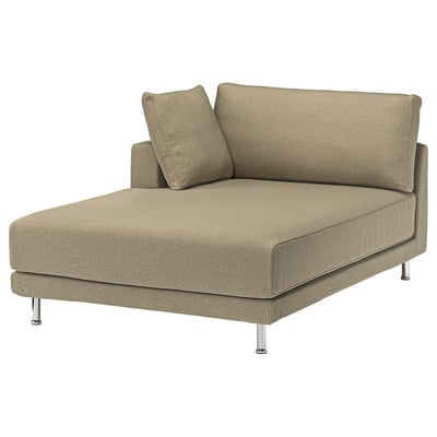 UPPÅKRA Cover chaise module, left, Johanneshov brown-beige