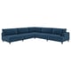 UPPÅKRA Mod corner sofa, 6 seat, with open end, left/Samsala dark blue