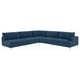 UPPÅKRA Mod corner sofa, 6 seat, with open end, left/Samsala dark blue