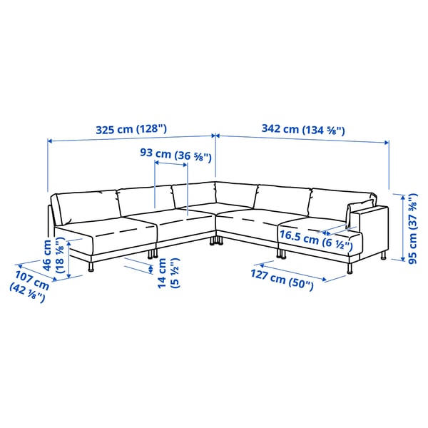UPPÅKRA Mod corner sofa, 6 seat, with open end, left/Samsala yellow-brown