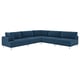 UPPÅKRA Mod corner sofa, 6 seat, with open end, right/Samsala dark blue