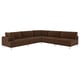 UPPÅKRA Mod corner sofa, 6 seat, with open end, right/Samsala dark brown