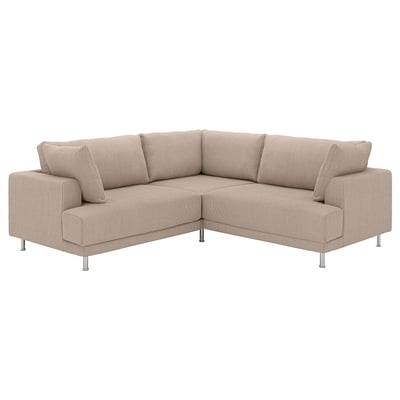 UPPÅKRA Modular corner sofa, 3-seat, Samsala gray-beige