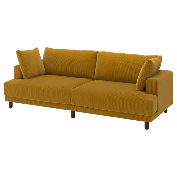 UPPÅKRA Sectional, 3-seat, Samsala yellow-brown