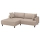 UPPÅKRA Sectional, 3-seat, with chaise, left/Samsala gray-beige
