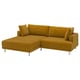 UPPÅKRA Sectional, 3-seat, with chaise, left/Samsala yellow-brown