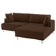 UPPÅKRA Sectional, 3-seat, with chaise, right/Samsala dark brown