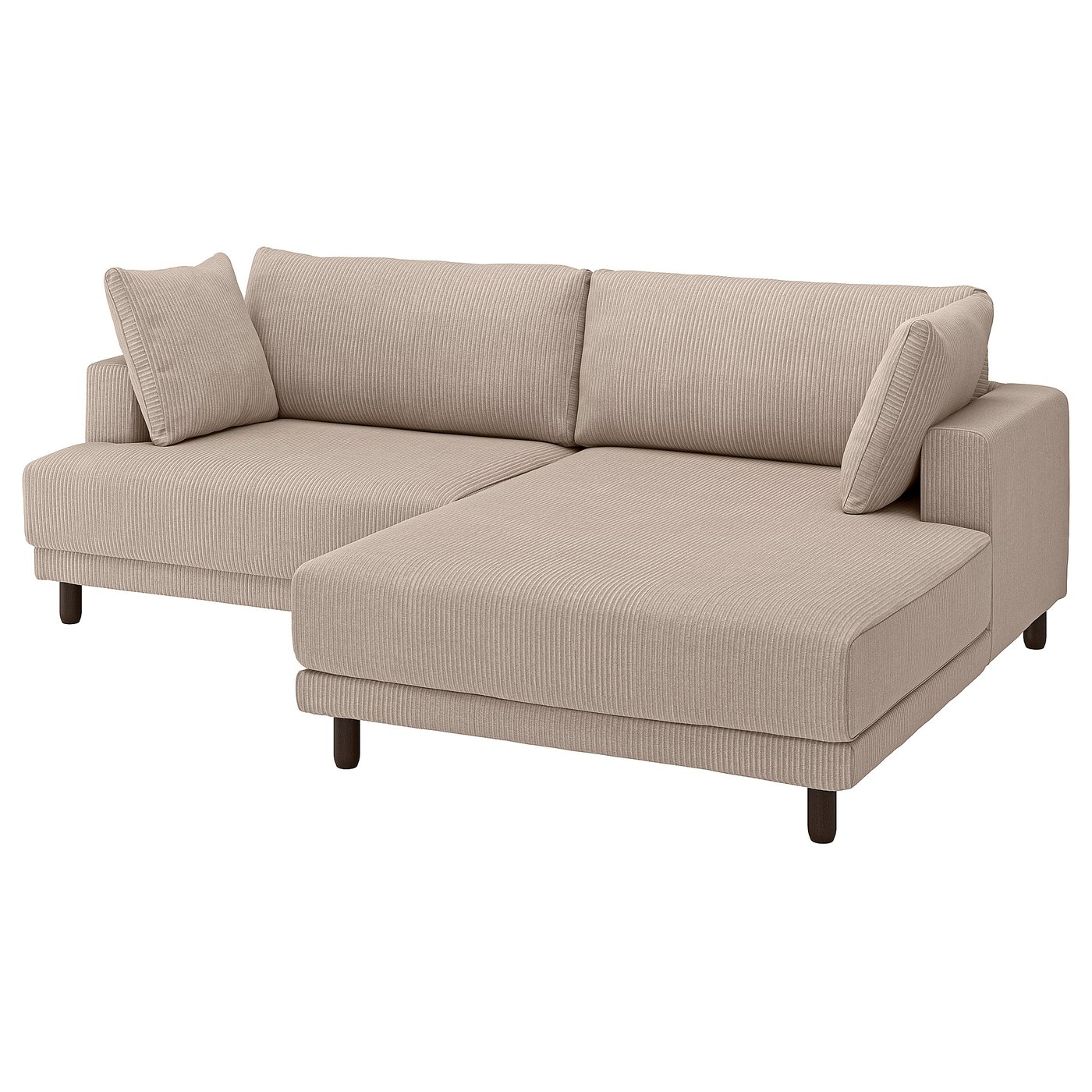 Sectional, 3-Seat, With Chaise, Right/Samsala Gray-Beige
