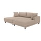 UPPÅKRA Sectional, 3-seat, with chaise, right with footstool/Samsala gray-beige