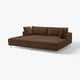 Brown UPPÅKRA sectional sofa, modern design, comfortable cushions, chrome legs.
