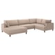 UPPÅKRA U-shaped sofa, 4,5-seat, with chaise, left/Samsala gray-beige