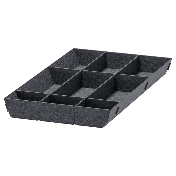 UPPDATERA Adjustable organizer for drawer, gray, 15x24 "