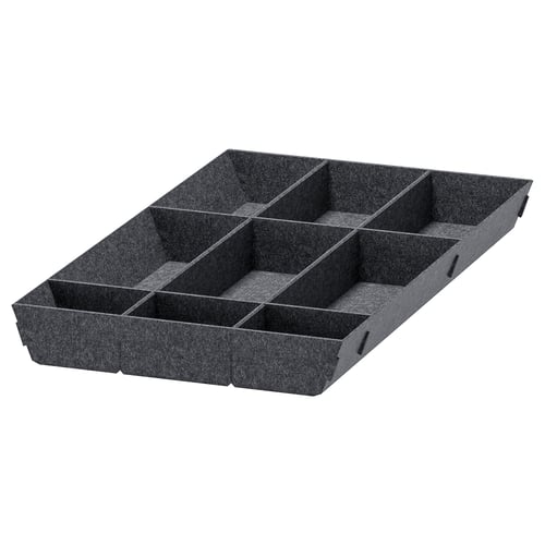 UPPDATERA adjustable organizer for drawer, gray, 15x24" IKEA