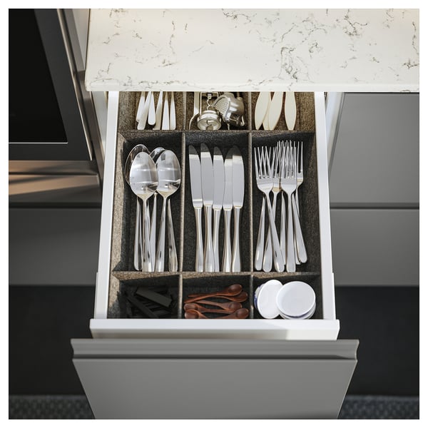UPPDATERA Adjustable organizer for drawer, gray, 15x24 "