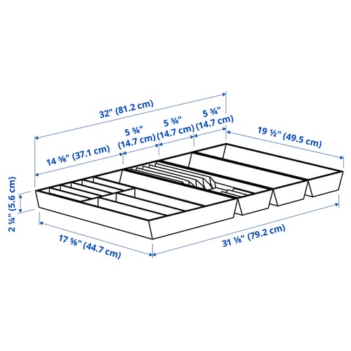 UPPDATERA Ctl tr/utsl trs/tr w kni rck, anthracite/light bamboo, 32x19 1/2 "